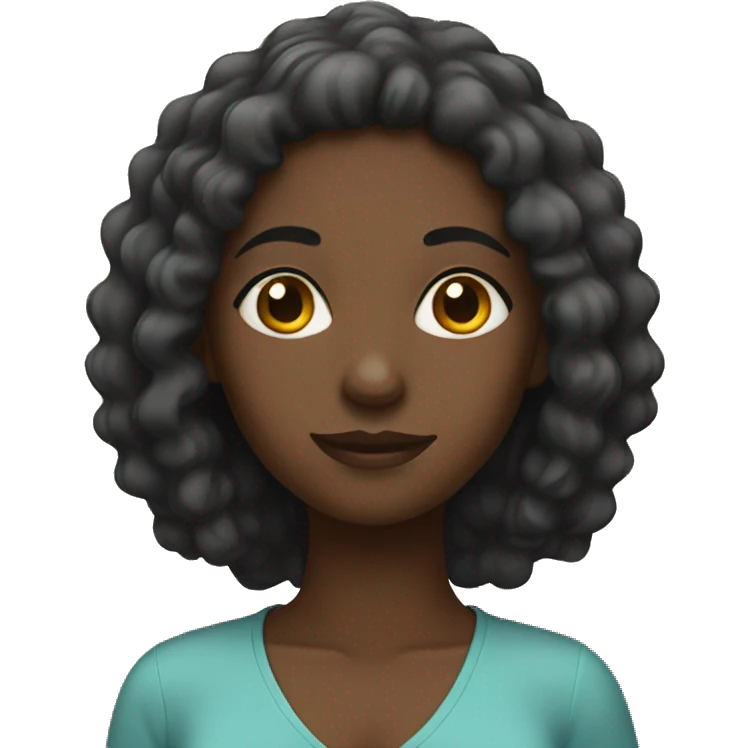 black girl planning emoji