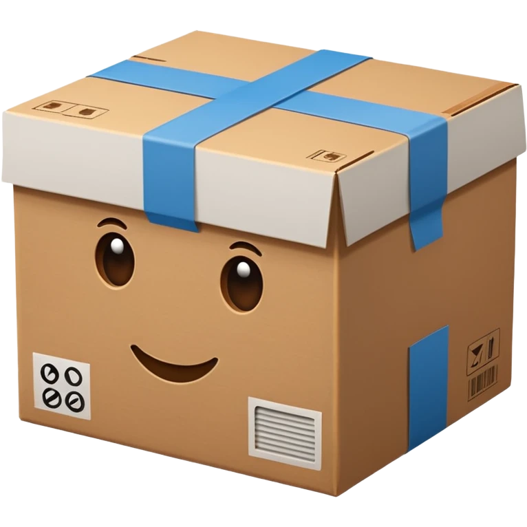 closed cardboard box with tape emoji