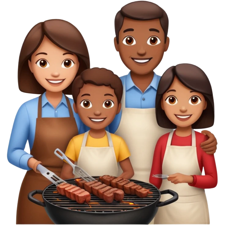 Turkish beautiful finished family and make grill time  emoji