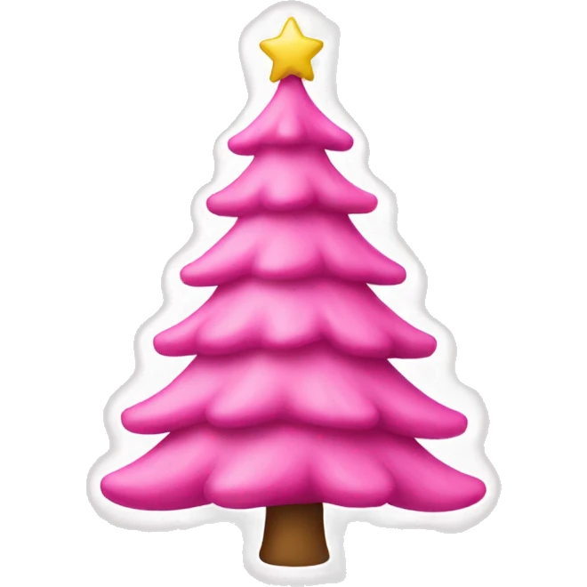 pink christmas tree  emoji