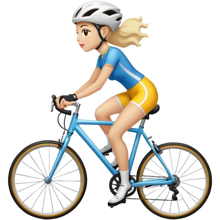 Girl cycling  emoji
