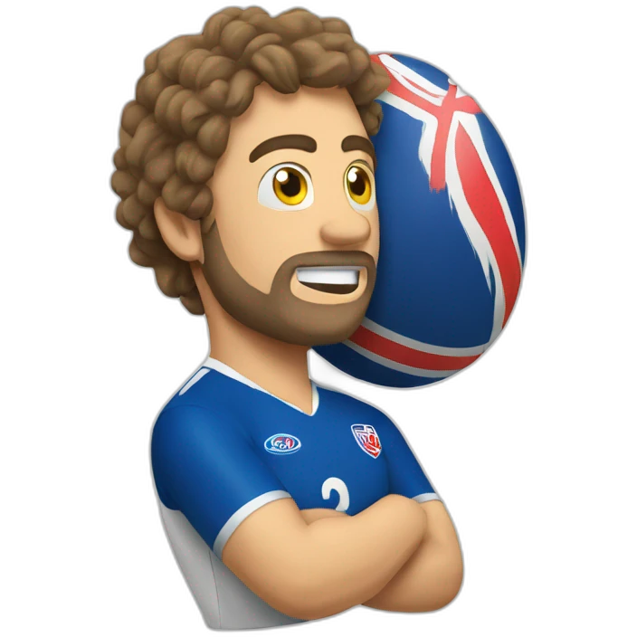 Ballon de rugby anglais emoji