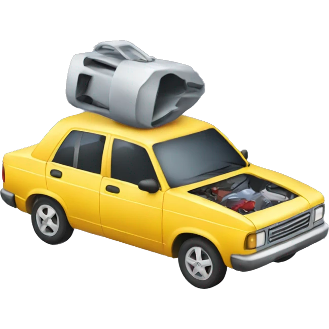 a broken-down car emoji