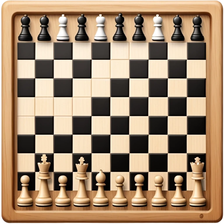 completely empty chess board with alternating black and white squares only, no chess pieces at all emoji