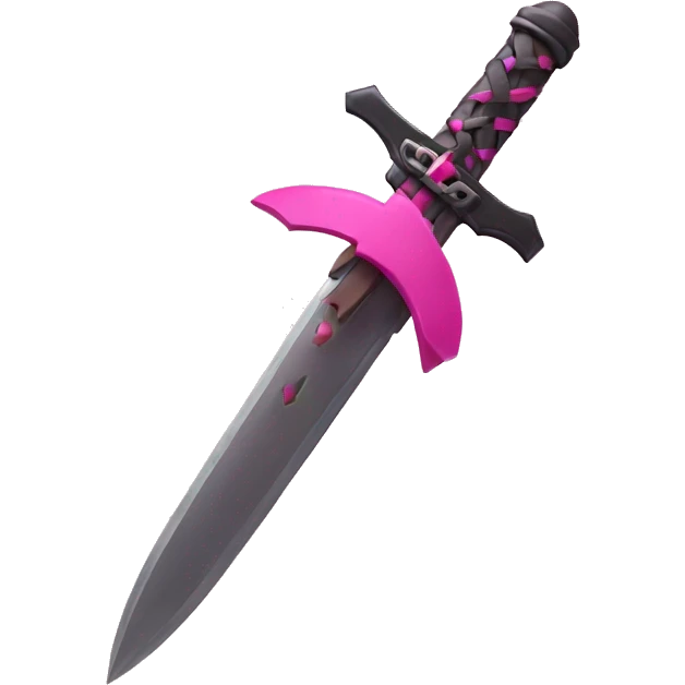 pink switchblade with cross emoji