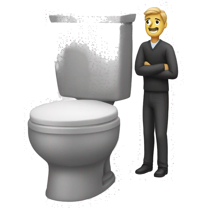 Toilet with man in it emoji