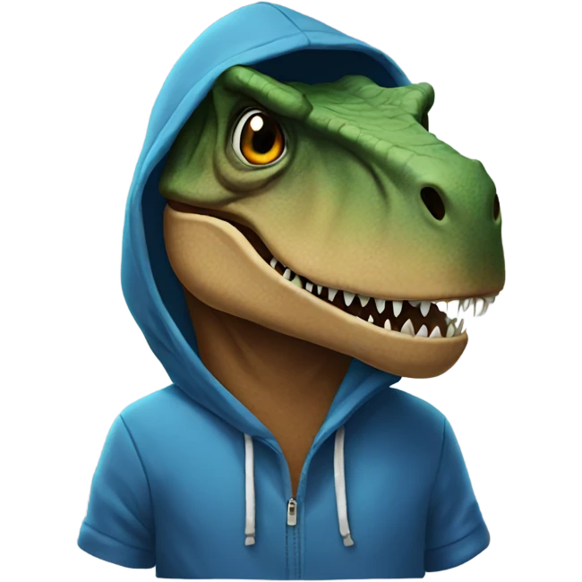 T. rex wearing hoodie  emoji