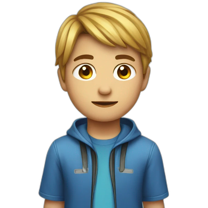 Un niño gaming emoji
