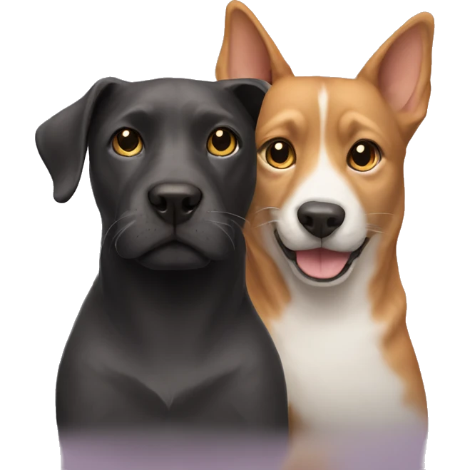 Cat and a dog emoji