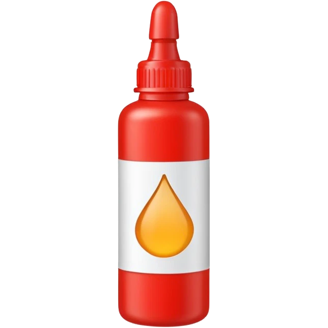 red glue bottle emoji