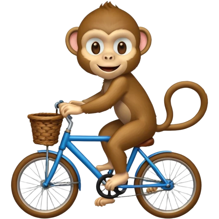 monkey riding a bicycle emoji