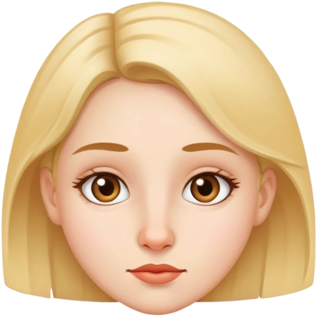 realistic portrait of a girl smaller nose emoji