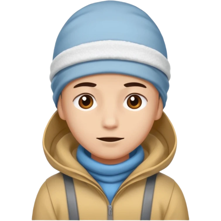 A person with headaches and a cold pack on the head emoji