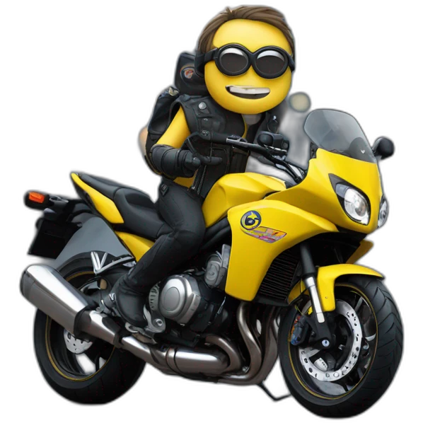 Minion on cb650 motobike emoji