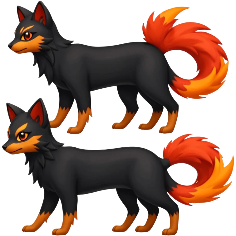 Zorua-Houndour-Litten-Fakémon-hybrid-creature (full body)  emoji