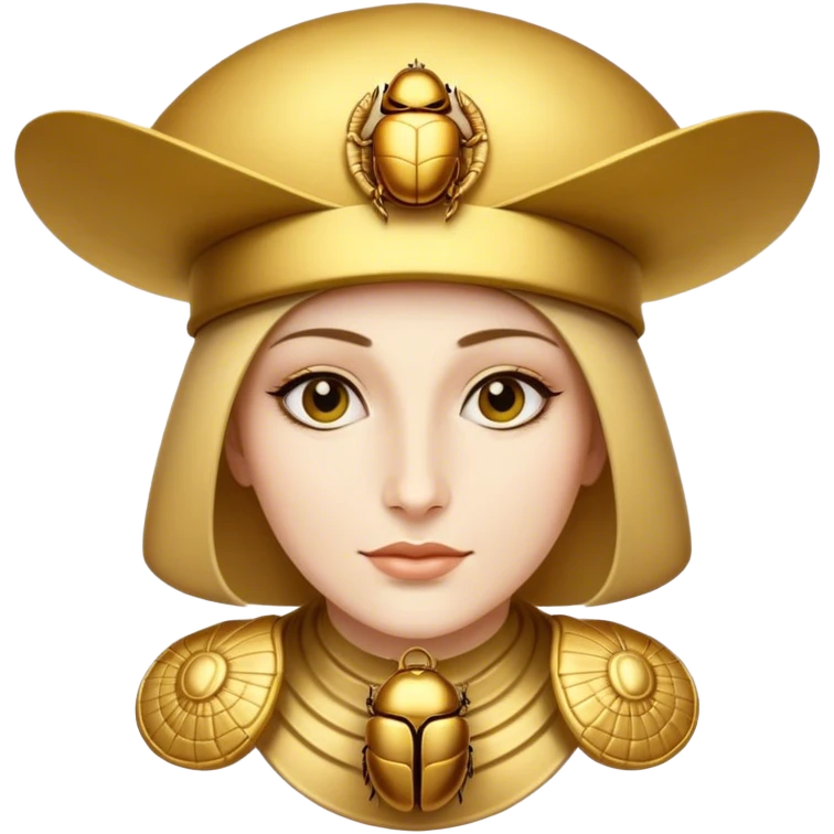 Petit bonhomme au chapeau d'or au scarabée dorée emoji