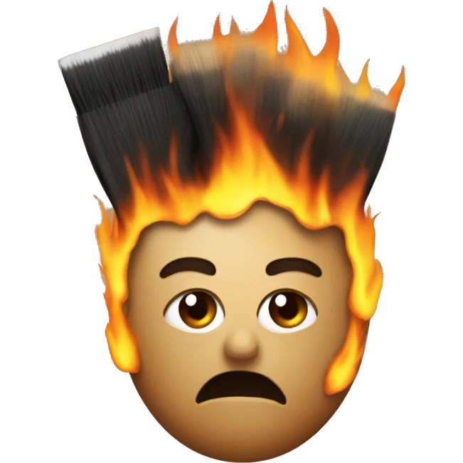 Artist Brush on Fire emoji