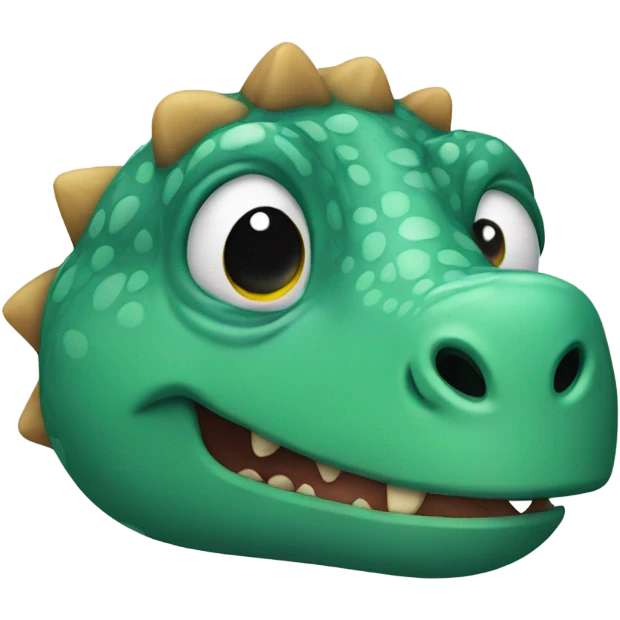 a dinosaur rolling its eyes emoji
