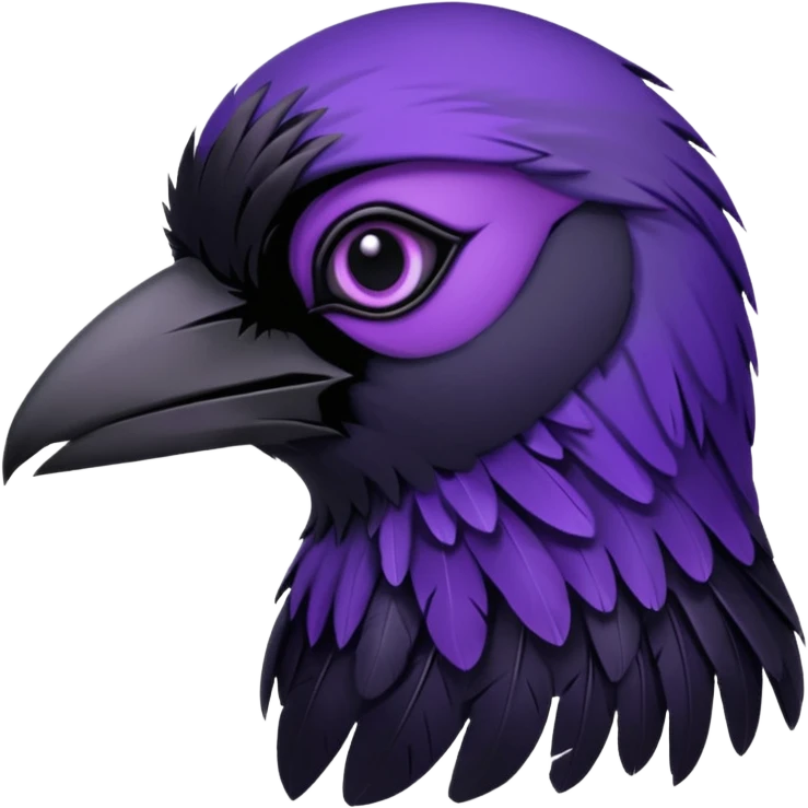raven with purple eyes emoji