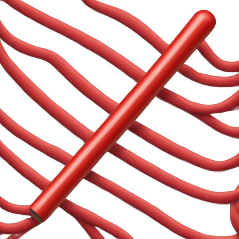 red stick emoji