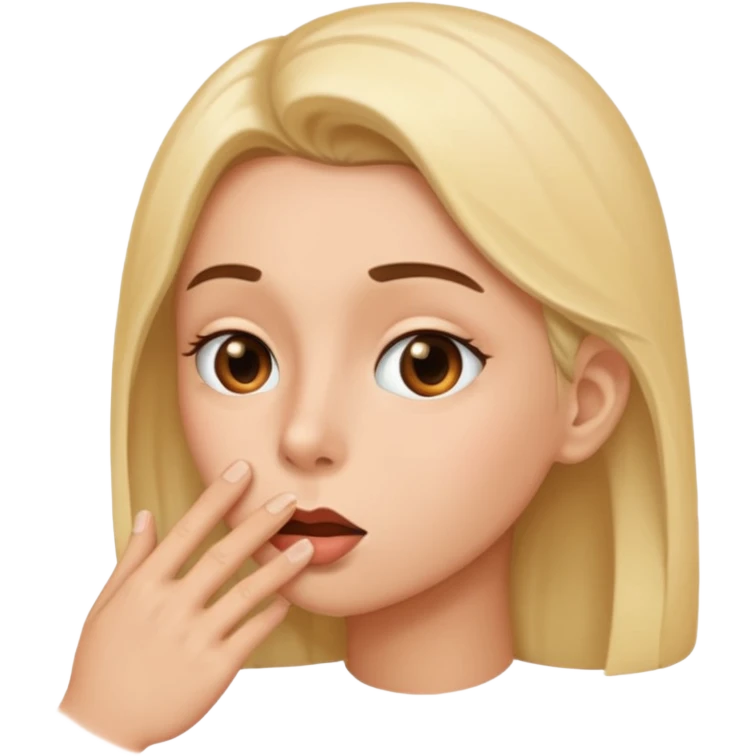 a person whispering emoji