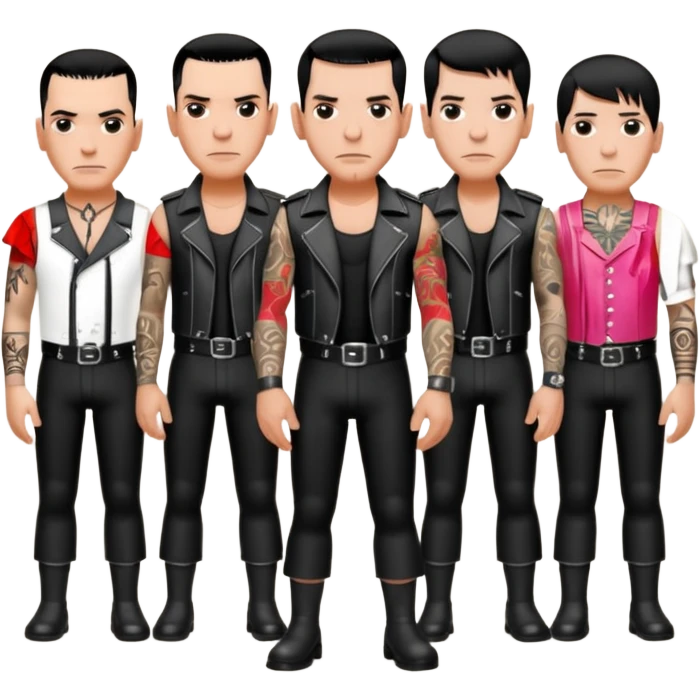 Whole rammstein band standing as a group emoji