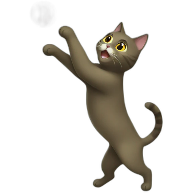 Cat catch a tree emoji