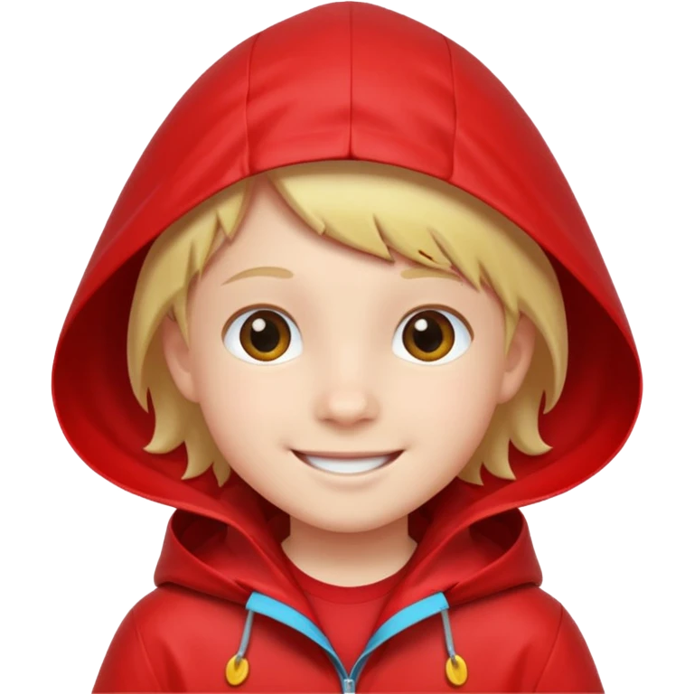 red raincoat Kid emoji