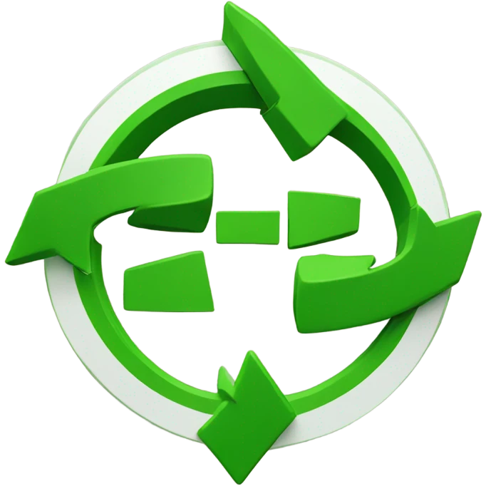 dollar sign in a recycle arrows emoji