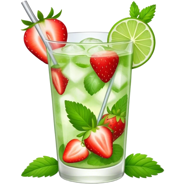 Mojito strawberry emoji