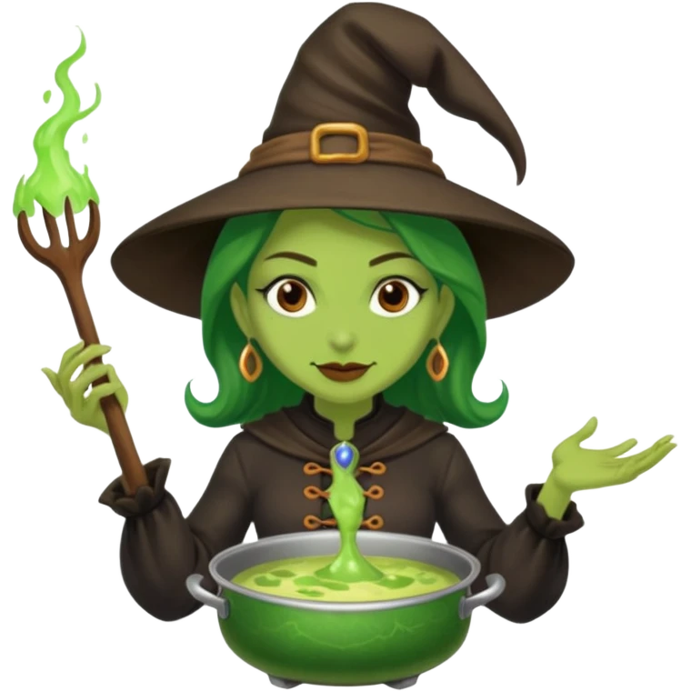 green witch cooking potion emoji