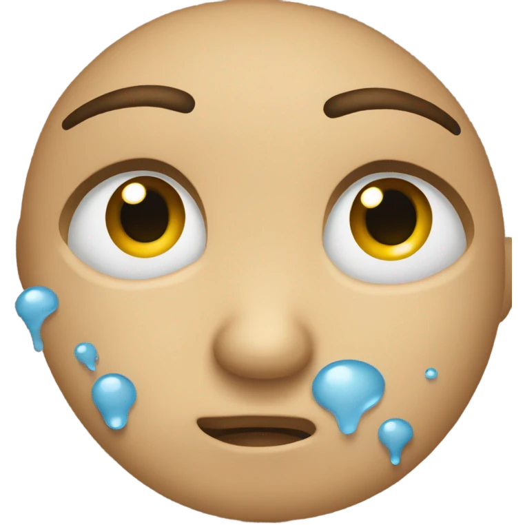 sad face with tears from the bottom of the eyes to the chin  emoji