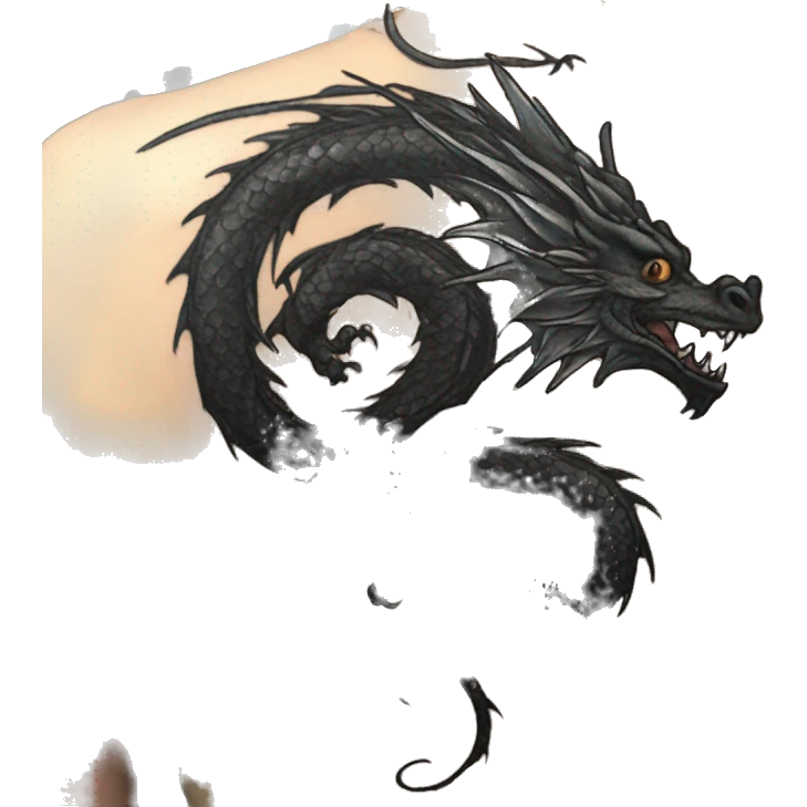 Dragon tattoo on a back emoji