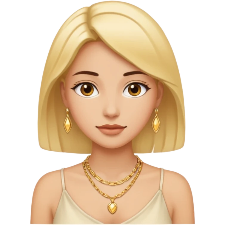 Female with Gold Necklace emoji