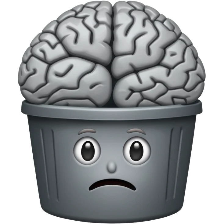 brain in trash emoji