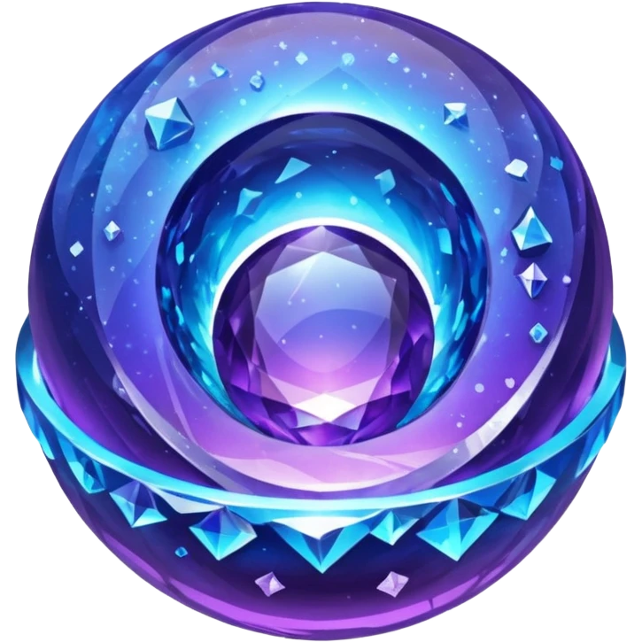 planet, Crystal Planet, surface covered in glowing crystals, have ring emoji