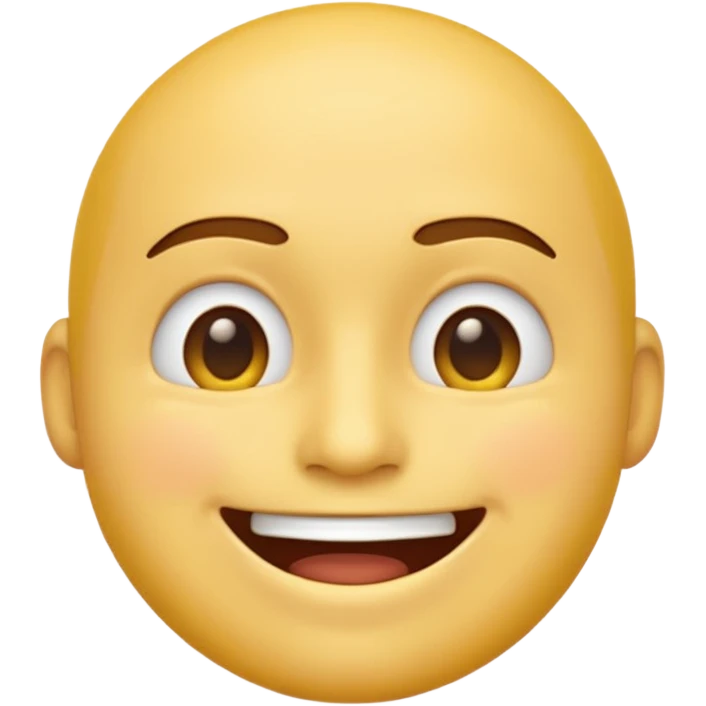 a yellow male emoji with a (closed mouth) emoji