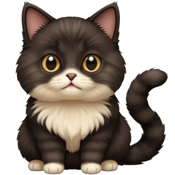 Black munchkin cat emoji