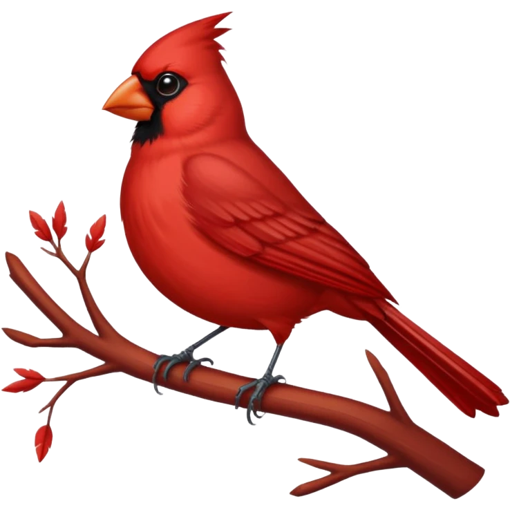 Cardinal bird  emoji