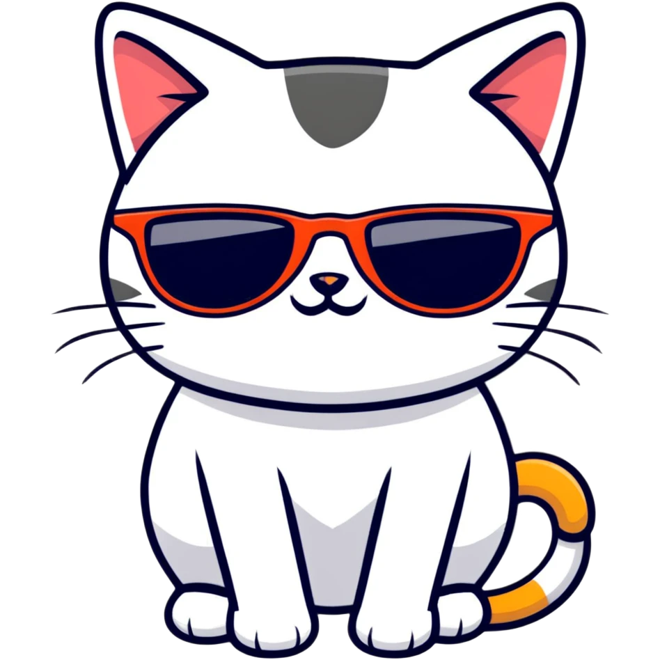 Cat with sunglasses emoji