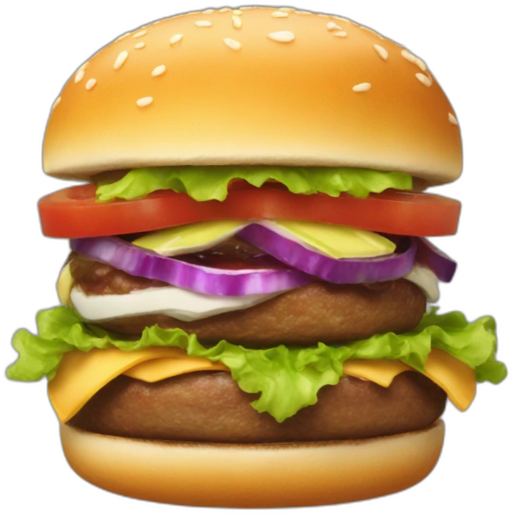 À burger Saturn emoji