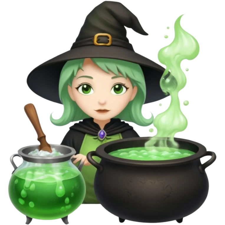 green witch cooking potion emoji