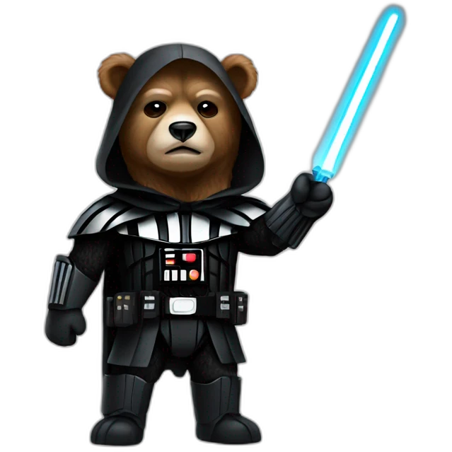 A bear in darth vader suit emoji