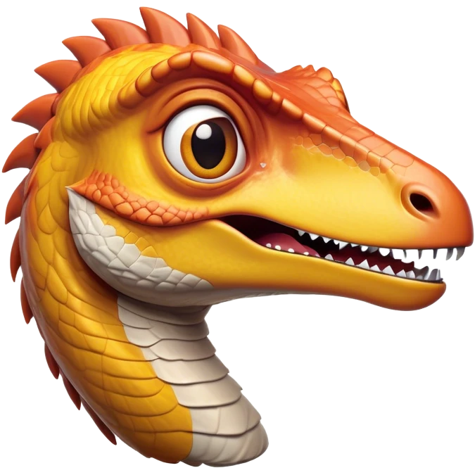 Cinematic Comical jurassic park Velociraptor Portrait Emoji, Head tilted dramatically with an exaggeratedly shocked expression, featuring a sleek, agile form with wide, comically expressive eyes and a quirky, animated snout that brings out its playful side, Simplified yet hilariously expressive features, highly detailed, glowing with a slightly sassy prehistoric glow, high shine, dramatic yet playful, stylized with an air of cheeky dinosaur mischief, soft glowing outline, capturing the essence of a meme-worthy jurassic park Velociraptor that looks ready to side-eye its way into viral fame! emoji