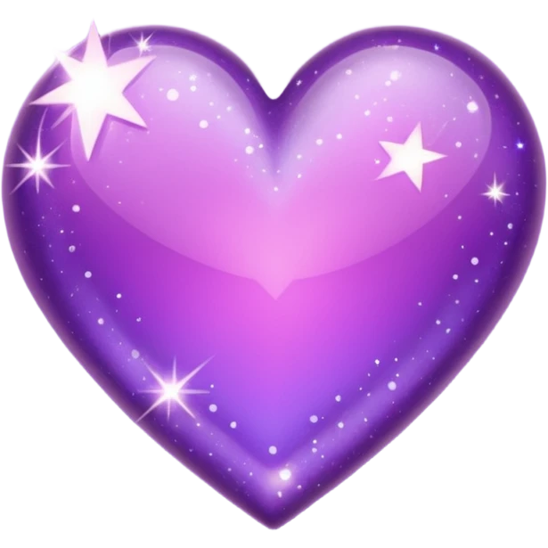 glitter purple and cian heart emoji