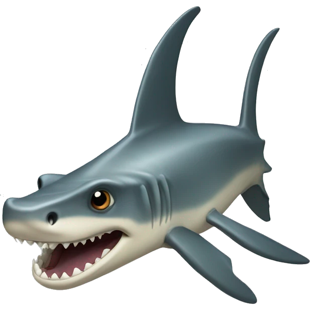 Hammerhead shark with alligator tail emoji