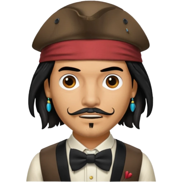 jack sparrow with bowtie emoji