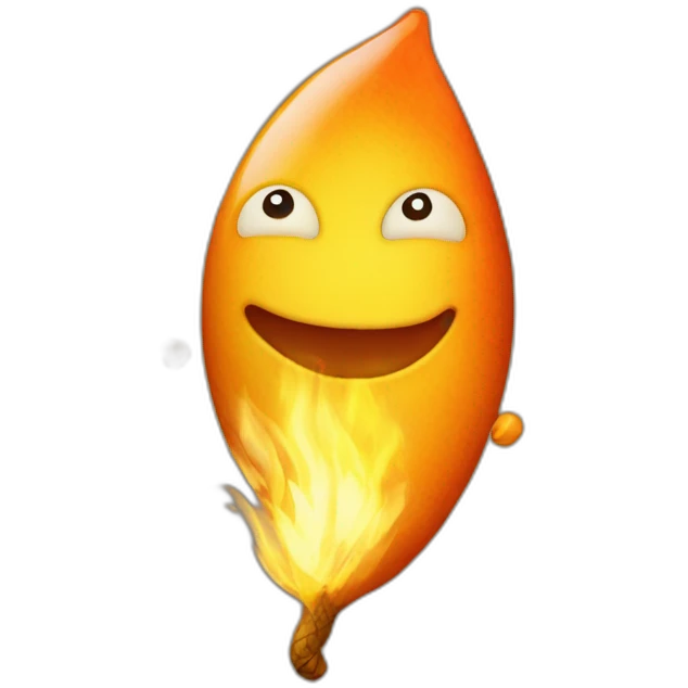 une larve au coin du feu emoji