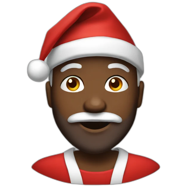 Black Santa emoji