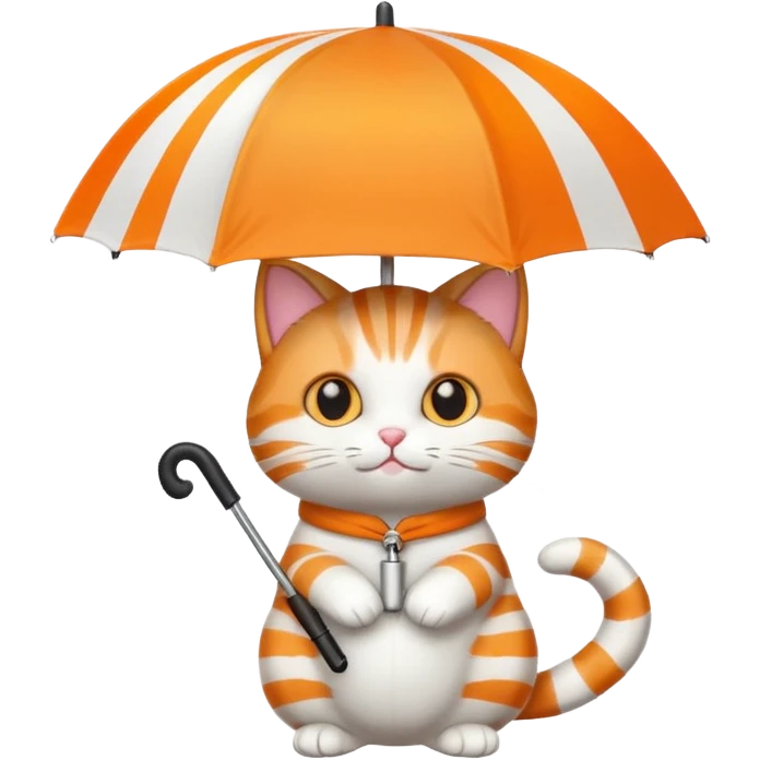 cat with umbrella emoji